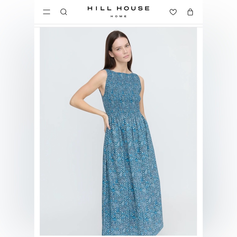 Hill House Blue Patterned Maxi Dress